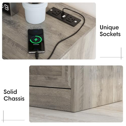 Dresser for Bedroom, 6 Drawer Wide Dresser Organizer with Charging Station, view 4