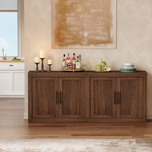 70.8" Sideboard Buffet Cabinet with 4 Doors, view 4