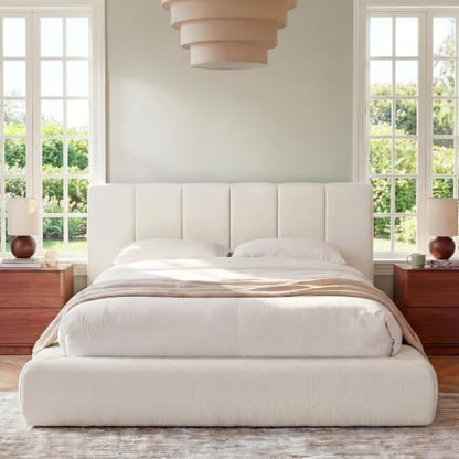Queen Cloud Bed Frame with Headboard Removable, view 2