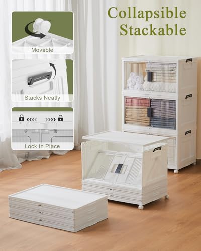 76QT Storage Bins with Lids for Home, Office, Closet, Dorm, 3 Pack, view 5