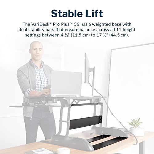 Vari VariDesk Pro Plus 36, Adjustable Desk Converter with 11 Height Settings, view 4