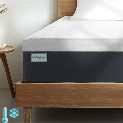 Queen Size Mattress, 10 Inch Cooling-Gel Memory Foam Mattress Made in USA, view 2