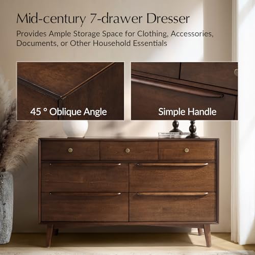 7 Drawer Dresser for Bedroom, view 4