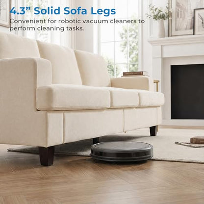 82" Width 2 Piece Living Room Sofa Set, 3 Seater Sofa Couch and Loveseat Sets, Modular Sectional Sofas Furniture Set, Chenille Fabric Sofas Couches for Living Room Bedroom Home Apartment, Beige