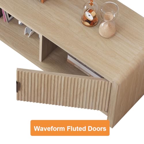 TV Stand for TVs up to 75/65/55 Inch, Wood Entertainment Center with Storage, view 5