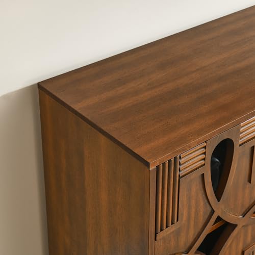 60.5" Mid Century Modern Sideboard with 4 Doors, view 6