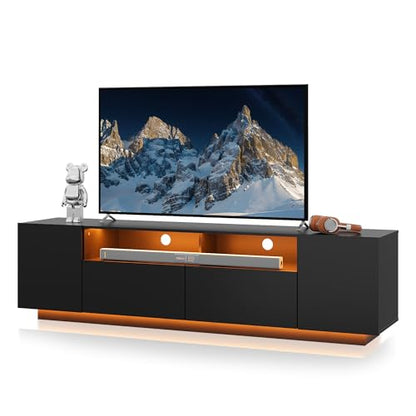 LED TV Stand with Large Storage Cabinet, view 2
