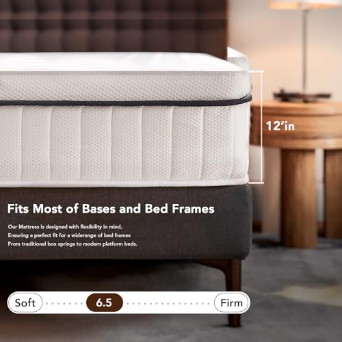 Full Mattress 12 Inch Queen Size Mattress in a Box, view 5