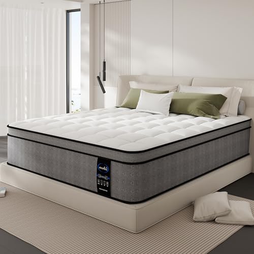 Queen Mattress, 16 inch Queen Size Hybrid Cooling Mattress in a Box, Medium, view 8