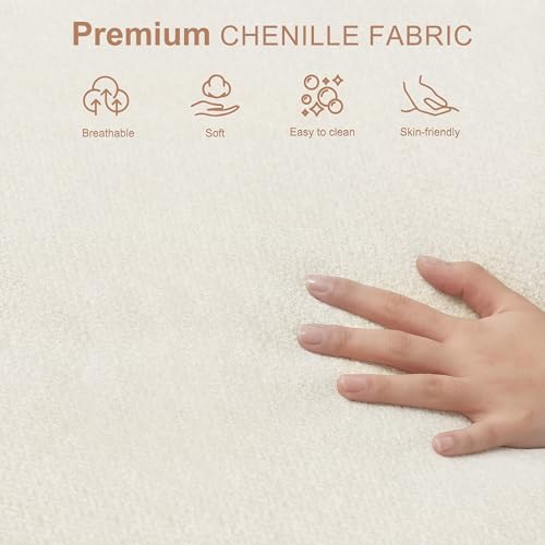 Chenille L-Shaped Modular Couch with USB Ports, view 4