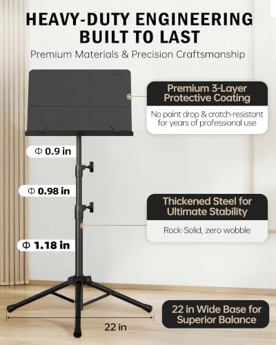 Professional Portable Sheet Music Stand, view 4