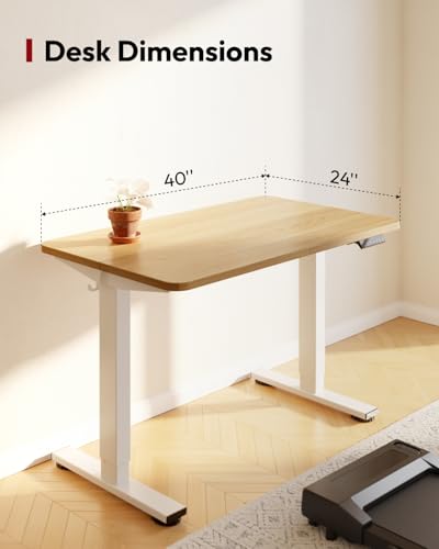 40''x24'' Height Adjustable Electric Standing Desk for Home Office, view 4