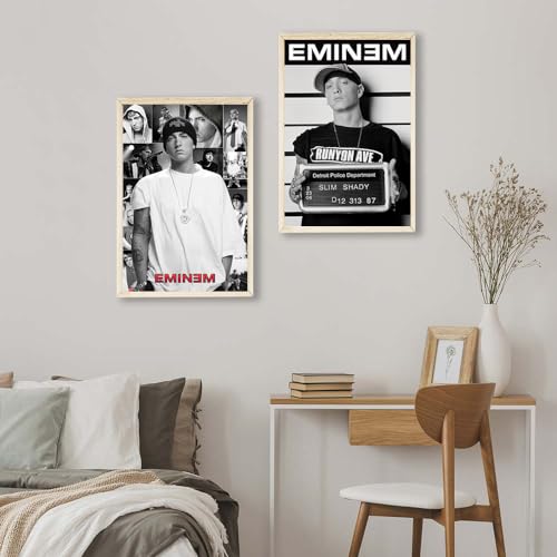 Music Poster Home Decor Rapper Em*nems Posters Canvas Music Wall Art Hanging Picture Print Dorm Room Bedroom Decorative Collection Gift (8x12in Unframed)
