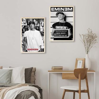 Music Poster Home Decor Rapper Em*nems Posters Canvas Music Wall Art Hanging Picture Print Dorm Room Bedroom Decorative Collection Gift (8x12in Unframed)
