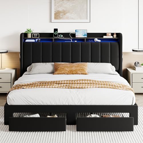 Wingback Platform Bed Frame, view 4