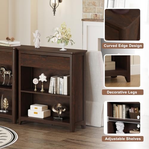 Bookcase with Drawer, Open Storage Book Cases/Shelves, view 6