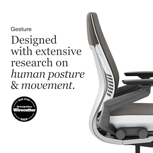 Steelcase Gesture Office Chair, Carpet Floors, Graphite Gray, view 5