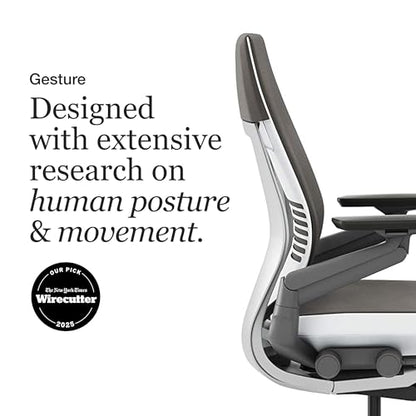 Steelcase Gesture Office Chair, Carpet Floors, Graphite Gray, view 5