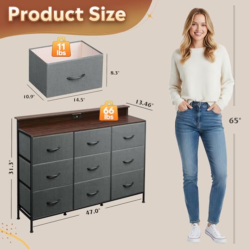 Grey TV Stand for 45, 50, 55 Inch TV, view 4