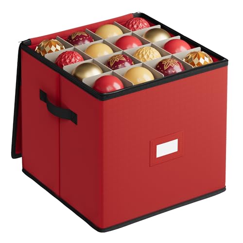 Christmas Ornament Storage Box, with 3 Inches 64 Slots, view 2