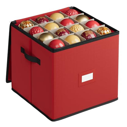 Christmas Ornament Storage Box, with 3 Inches 64 Slots, view 2