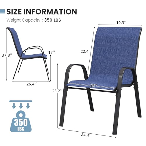 Patio Dining Chairs Set of 4, view 3