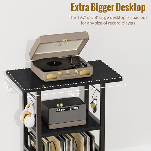 Record Player Stand with Extended Desktop, view 6