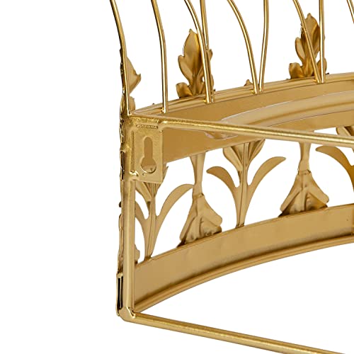 Creative Co-Op Decorative Metal Curtain or Canopy Crown, Gold Finish, view 8