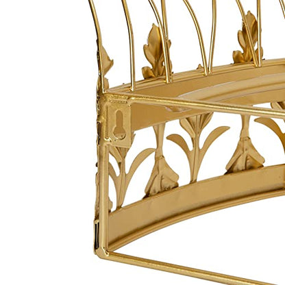 Creative Co-Op Decorative Metal Curtain or Canopy Crown, Gold Finish, view 8