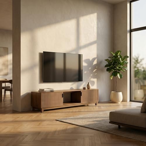 70" Fluted TV Stand for TVs up to 75 inch, view 2