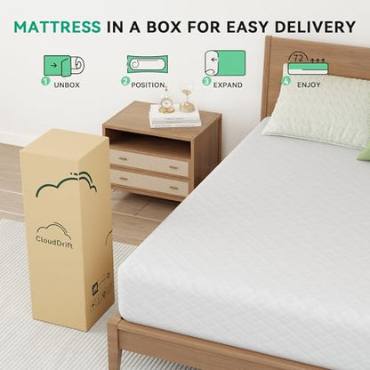 6 Inch Twin Mattress, Twin Size Mattress in a Box with Memory Foam, Medium, view 8