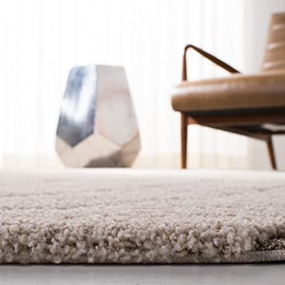 SAFAVIEH Florida Shag Collection Area Rug - 8'6" x 12', Cream & Beige, Non-Shedding & Easy Care, 1.2-inch Thick Ideal for High Traffic Areas in Living Room, Bedroom (SG472-1113)