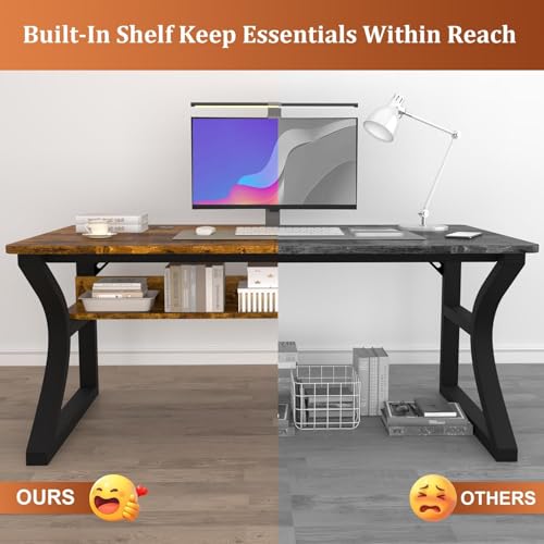 47 X 23.6'' Computer Desk, Home Office Desks w/Shelf Storage, view 6