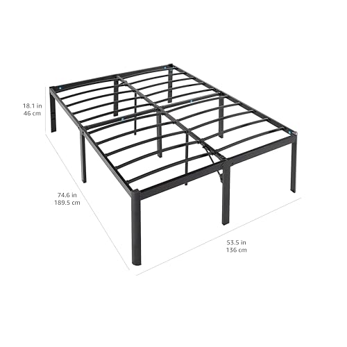 Heavy Duty Non-Slip Sturdy Bed Frame with Steel Slats, No Box Spring Needed, view 3