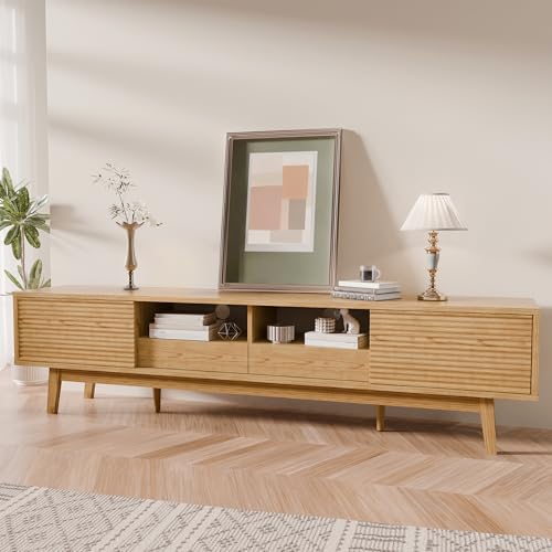70" Mid Century Modern TV Stand for TVs up to 75 Inch, view 2