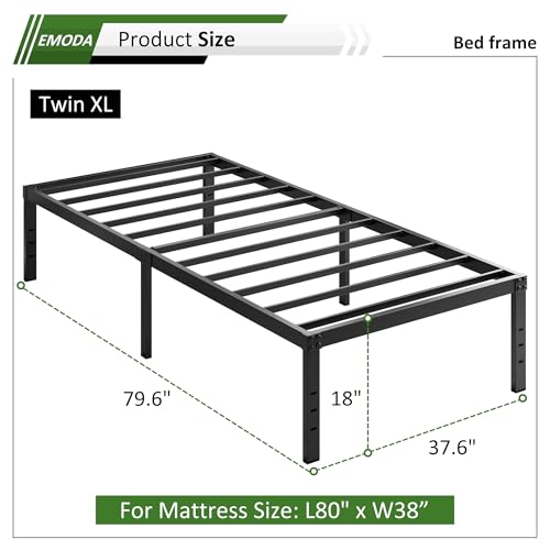 18 Inch Twin XL Bed Frames Heavy Duty with Tall Storage Space, view 4