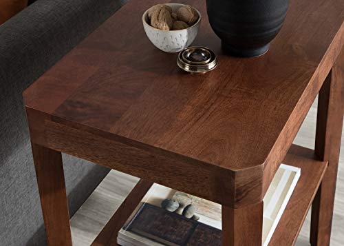 Talcott Mid-Century Side Table, 22 x 14 x 26, Walnut Brown, Modern End Table for Storage and Display