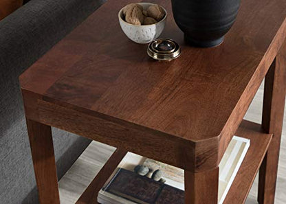 Talcott Mid-Century Side Table, 22 x 14 x 26, Walnut Brown, Modern End Table for Storage and Display