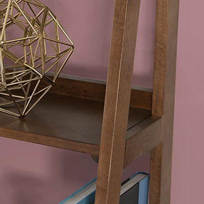 Melissa Walnut Mid-Century 5 Shelf Bookcase