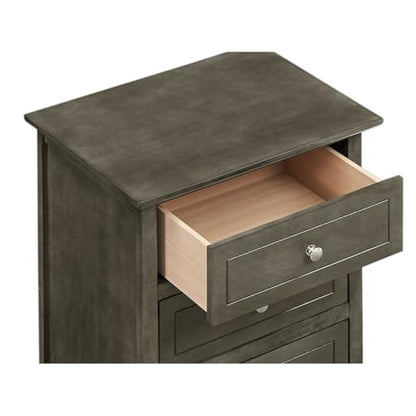 Modern Nightstand with Drawers - Bedroom Side Table with Storage - Home Furniture