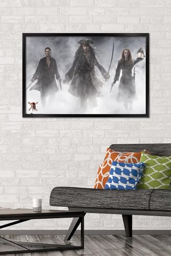 Disney Pirates of the Caribbean: At World's End - Group Wall Poster, 22.375" x 34", Black Framed Version