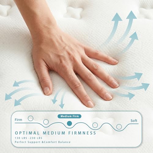 12 Inch Full Size Hybrid Mattress, Medium Firm, Motion Isolation, view 5