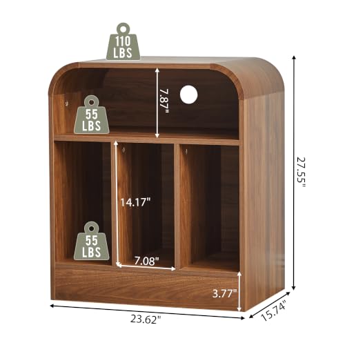 3-Tier Record Player Stand, Walnut, view 3