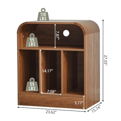 3-Tier Record Player Stand, Walnut, view 3