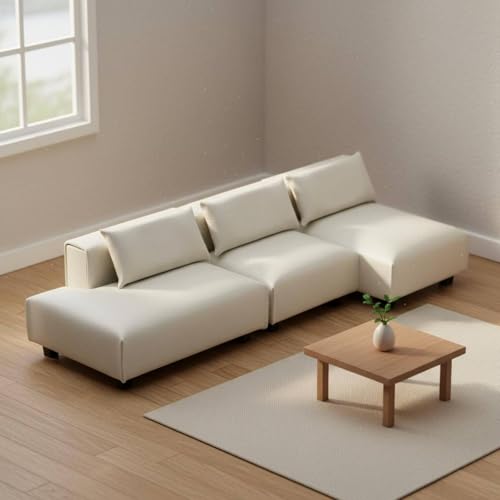 Sofa Modern Miniature Furniture Model Sectional Dollhouse Couch Lifelike Design Realistic Decor Suitable for Miniature Scene Projects Model Building, Wht 1-20 Single