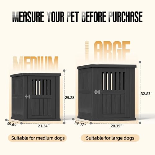 29.65 Inch Small Dog Crate Furniture, Black, view 7
