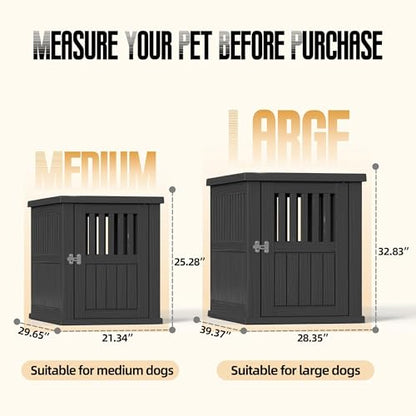 29.65 Inch Small Dog Crate Furniture, Black, view 7