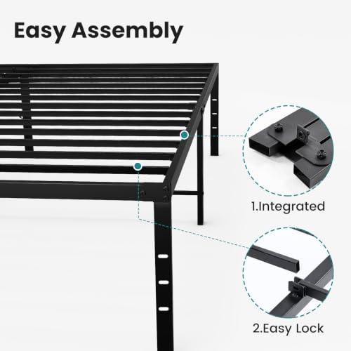 Full Size Metal Bed Frame, Platform Bed Frame, 18 Inch, view 7
