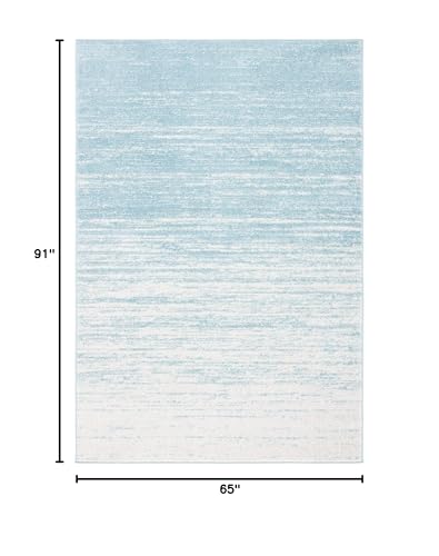 SAFAVIEH Adirondack Collection Area Rug - 5'5" x 7'7", Aqua & Ivory, Modern Ombre Design, Non Shedding & Easy to Clean, Ideal for Living Room, Bedroom, Office, Dining Space (ADR113J)