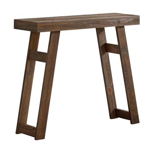 Lawas Solid Wood Console Table - 36 Inch Modern Farmhouse Small Entryway Table - Easy Assembly Living Room Furniture for Behind The Couch, Entryway, or Hallway (Brown)